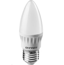 Лампа светодиодная LED 6вт E27 белый матовая свеча ОНЛАЙТ